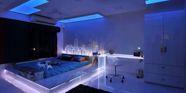 Cách trang trí phòng ngủ bằng đèn LED hiện đại