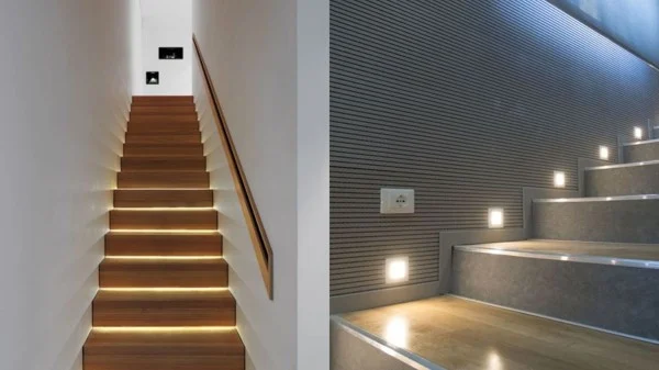 Decor đèn sàn dành cho cầu thang chữ L