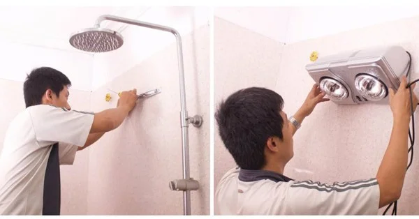 Cách thay bóng đèn sưởi nhà tắm