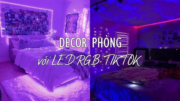 Cách trang trí phòng ngủ bằng đèn LED RGB